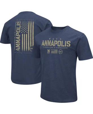 Men's Colosseum Navy Midshipmen Oht Military-Inspired Appreciation Flag 2.0 T-shirt