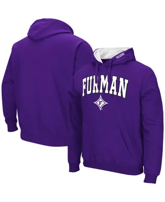 Men's Colosseum Purple Furman Paladins Arch & Logo Pullover Hoodie