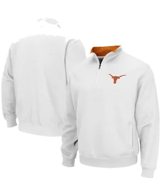 Men's Colosseum White Texas Longhorns Tortugas Quarter-Zip Sweatshirt