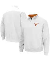 Men's Colosseum White Texas Longhorns Tortugas Quarter-Zip Sweatshirt
