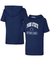 Big Boys Colosseum Heather Navy Penn State Nittany Lions Varsity Hooded T-shirt