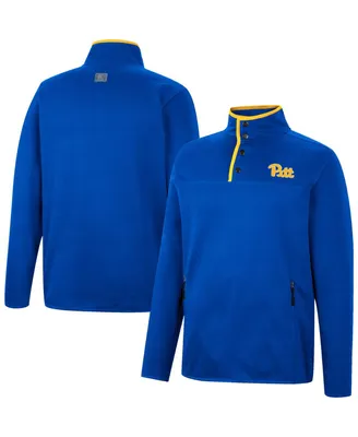 Men's Colosseum Royal Pitt Panthers Rebound Quarter-Snap Jacket