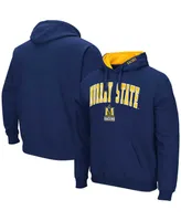 Men's Colosseum Navy Murray St. Racers Arch & Logo Pullover Hoodie