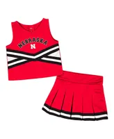 Toddler Girls Colosseum Scarlet Nebraska Huskers Carousel Cheerleader Set