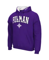 Men's Colosseum Purple Furman Paladins Arch & Logo Pullover Hoodie