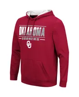 Men's Colosseum Crimson Oklahoma Sooners Slash Stack 2.0 Pullover Hoodie