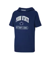 Big Boys Colosseum Heather Navy Penn State Nittany Lions Varsity Hooded T-shirt