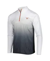 Men's Colosseum Charcoal, White Texas Longhorns Magic Quarter-Zip Top