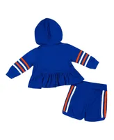 Girls Infant Colosseum Royal Florida Gators Spoonful Full-Zip Hoodie and Shorts Set