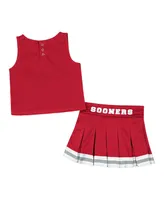 Toddler Girls Colosseum Crimson Oklahoma Sooners Carousel Cheerleader Set