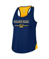 Women's Colosseum Navy Cal Bears Sachs 2-Hit Scoop Neck Racerback Tank Top