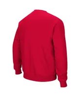 Men's Colosseum Red Marist Foxes Arch Over Logo Pullover Sweatshirt