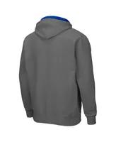 Men's Colosseum Charcoal Pitt Panthers Arch & Team Logo 3.0 Full-Zip Hoodie