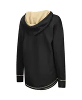 Women's Colosseum Black Purdue Boilermakers Tunic Pullover Hoodie