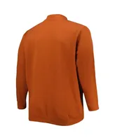 Men's Colosseum Texas Orange Longhorns Big and Tall Tortugas Logo Quarter-Zip Sweatshirt