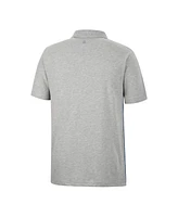 Men's Colosseum Navy, Heathered Gray Cal Bears Caddie Polo Shirt