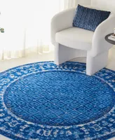 Safavieh Adirondack Light Blue and Dark Blue 4' x 4' Round Area Rug