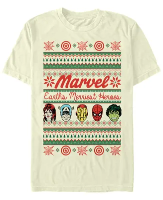 Fifth Sun Men's Marvel Merriest Heroes Short Sleeves T-shirt