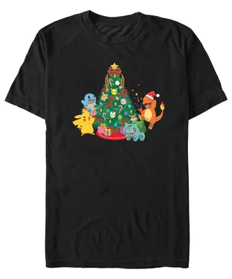 Fifth Sun Men's Pokemon Christmas Tree Short Sleeves T-shirt