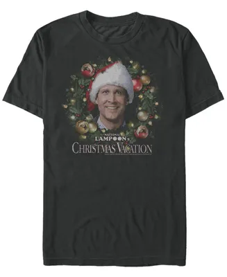 Fifth Sun Men's National Lampoon Christmas Vacation Clark Wreath Short Sleeves T-shirt