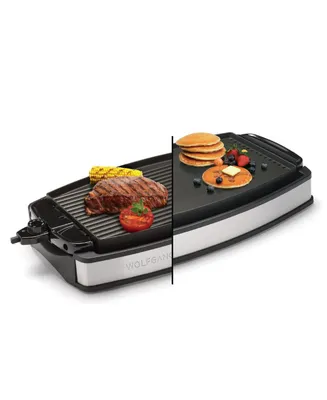 Wolfgang Puck Xl Reversible Grill Griddle, Oversized Removable Cooking Plate, Nonstick Coating, Dishwasher Safe, Heats Up to 400ºF, Stay Cool Han