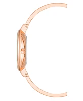 Anne Klein Women's Rose Gold-Tone Alloy Bangle Fashion Watch 37mm Set 4 Pieces