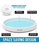 Zulay Kitchen Lazy Susan Cabinet Organizer With Silicone Padded Grip