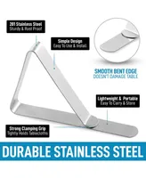 30 Pack Tablecloth Clips - Durable Stainless Steel Table Cloth Clips & Cover Clamps