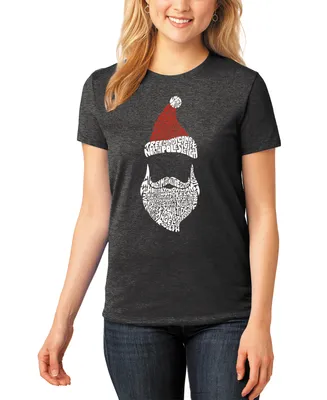 La Pop Art Women's Santa Claus Premium Blend Word T-shirt