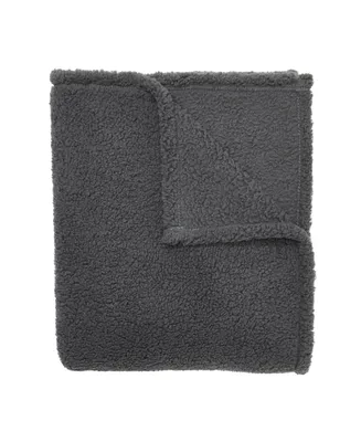 Dormify Fuzzy Fleece Throw Blanket - Medium Grey, Dorm Room Accent & Decor, Dorm or Bedroom Accent Essential