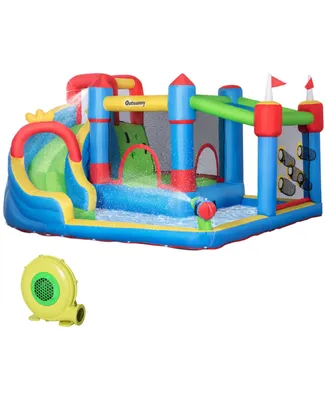 Kids Inflatable Bounce Castle Jumping Castle & Inflator Bag Patches