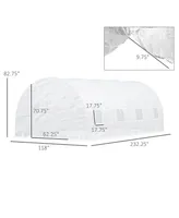 Outsunny 20x10x7ft Heavy Duty Walk-in house Outdoor Plant Vegetables Grow