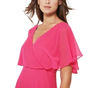 kensie Chiffon Pleated Dress