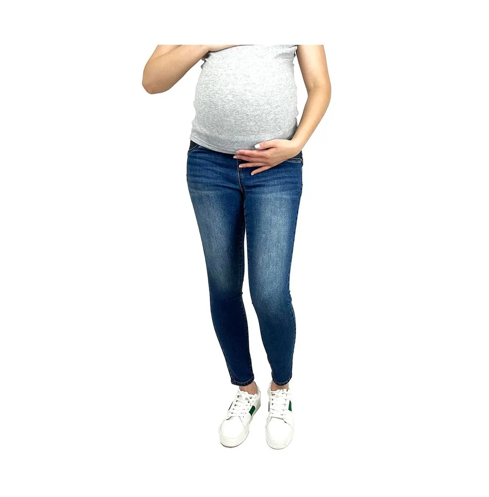 Indigo Poppy Maternity Lifter Skinny with Side Elastics Jeans