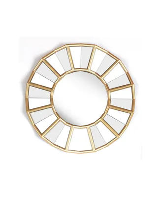 Round Framed Decorative Wall Mirror, 24" D