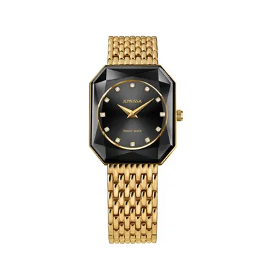 Facet Radiant Swiss Gold Plated Ladies 26x30mm Watch