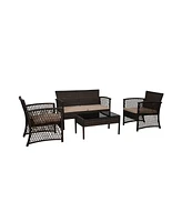 WestinTrends 4-Piece Outdoor Patio Conversation Set