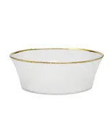 Classic Touch Pebbled Glass Bowl Raised Rim with Border