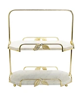 Classic Touch 2-Tier Marble Stand and Centrepiece