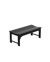 WestinTrends Backless All-Weather Outdoor Bench for Patio Garden