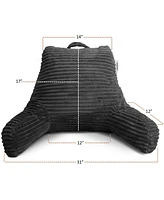 Nestl Cut Plush Striped Reading Pillow with Arms