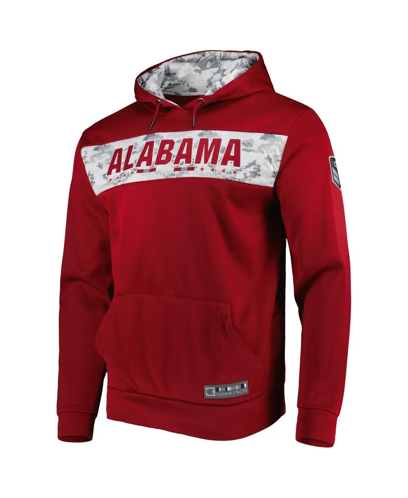 Men's Colosseum Crimson Alabama Tide Oht Military-Inspired Appreciation Team Color Pullover Hoodie