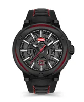 Ducati Corse Men's Partenza Collection Timepiece Black Silicon Strap Watch, 49mm