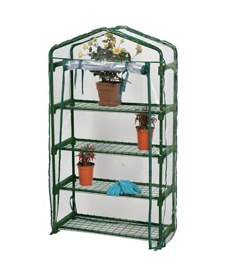 Bond Manufacturing Bloom 4 Tier Greenhouse Small, Green 49" tall