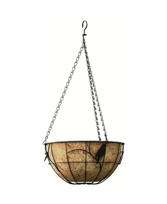 Panacea Coco Liner Hanging Bird Basket, Black, 14