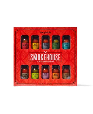 Smokehouse by Thoughtfully, Hot Sauce Gift Set, Variety of Natural Flavors, Set of 10 - Assorted Pre