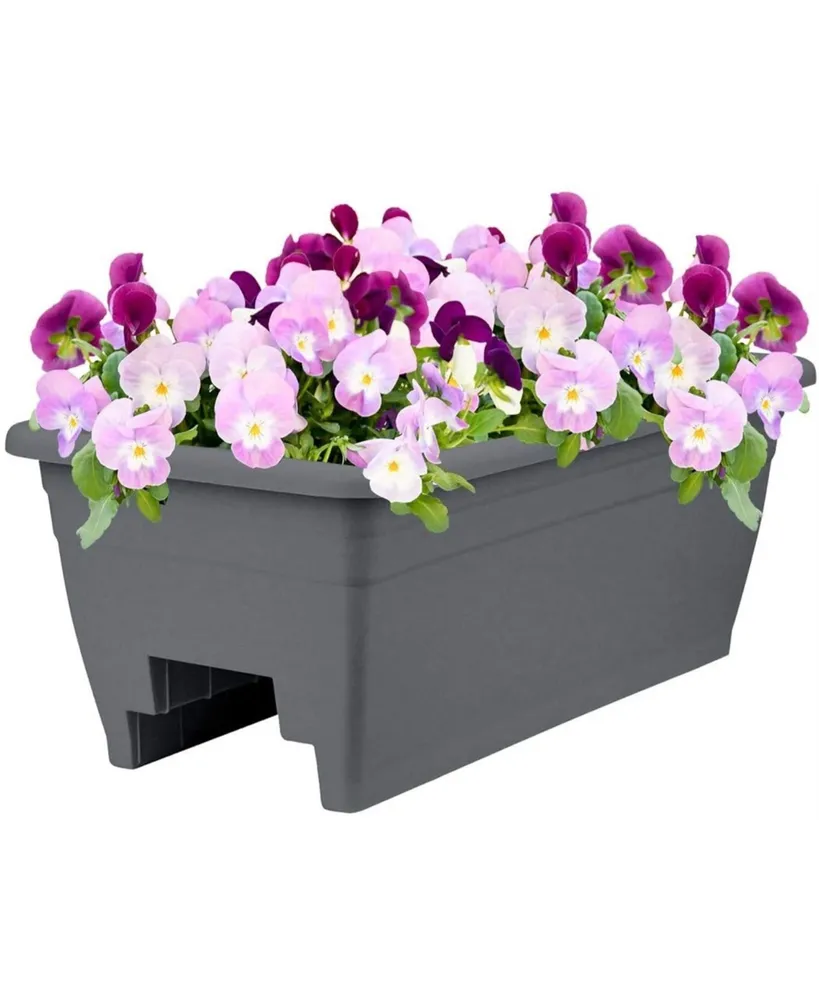 Hc Companies 24" Deck Rail Box Planter Warm Gray
