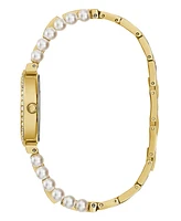 Guess Women's Gold-Tone Glitz Stainless Steel Bracelet Watch, 30mm