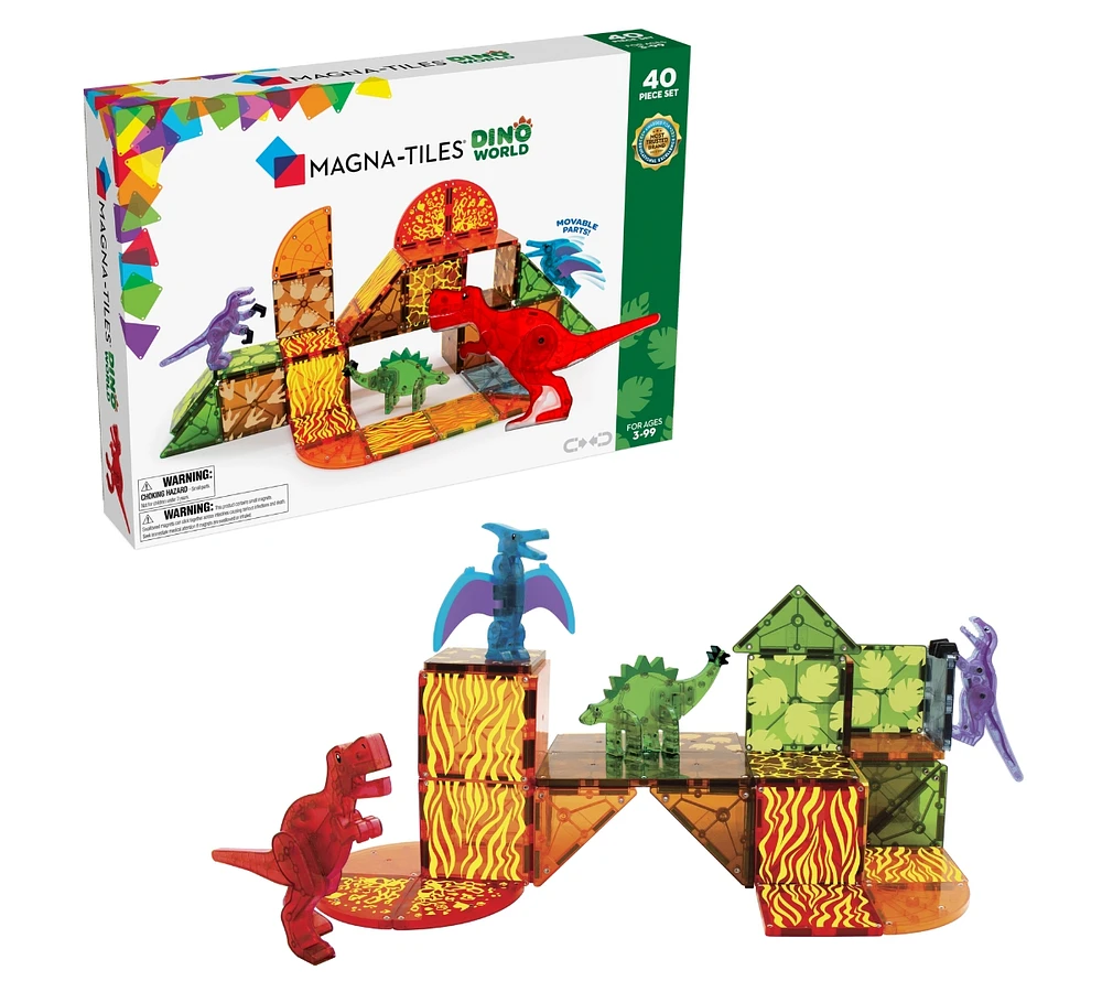 Magna-tilesa Magna-tiles Dino World 40-Piece Magnetic Construction Set, Ages 3+ - Assorted Pre