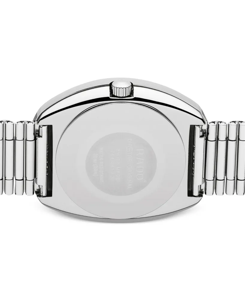 Rado Original Men's Silver-Tone Stainless Steel Bracelet Watch 35mm